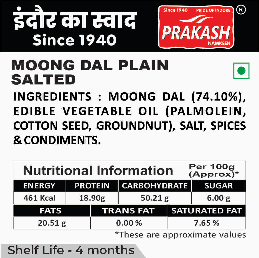Moong Dal Plain Salted - 250 Grams