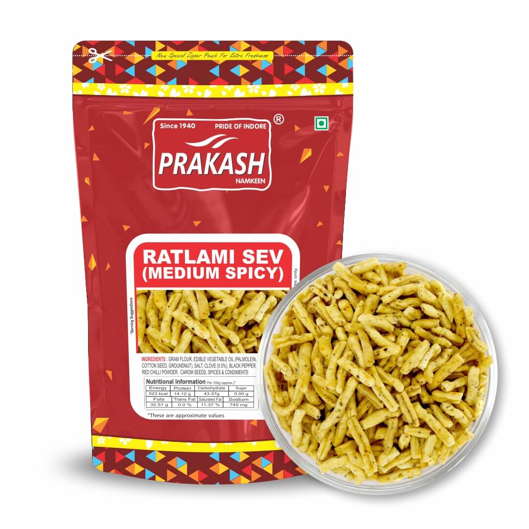 Ratlami Sev (Medium Spicy) - 250 Grams