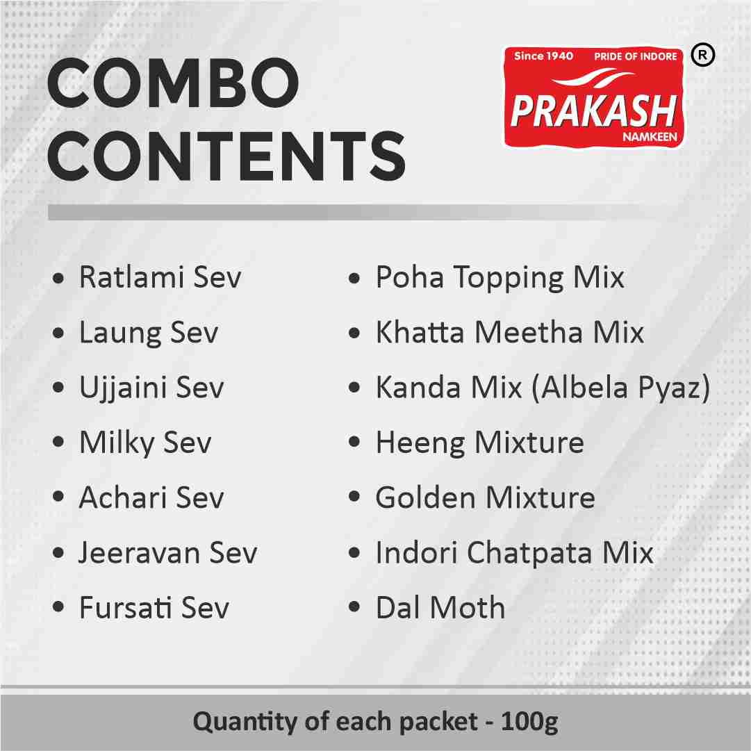 Indori Namkeen Tasting Box – 14 Varieties (100g x 14)
