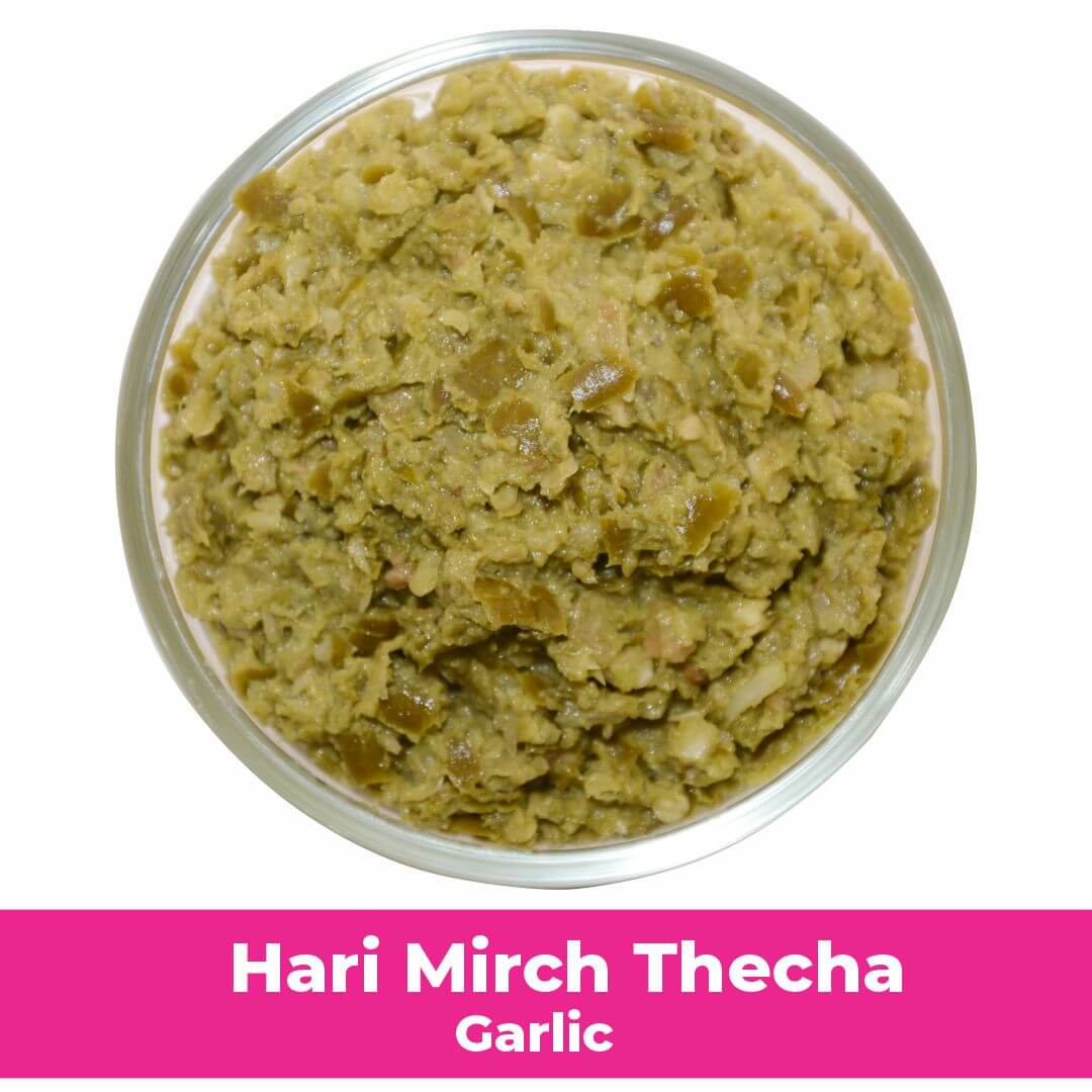 Hari Mirch Thecha (Garlic)