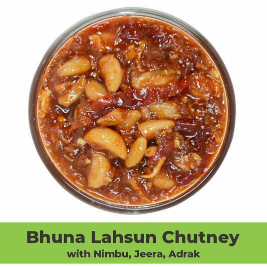 Bhuna Lahsun Chutney With Nimbu, Jeera, Adrak
