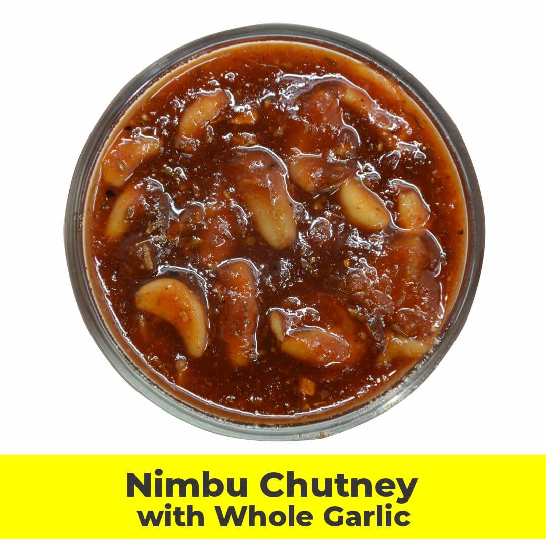 Nimbu Chutney with Whole Garlic