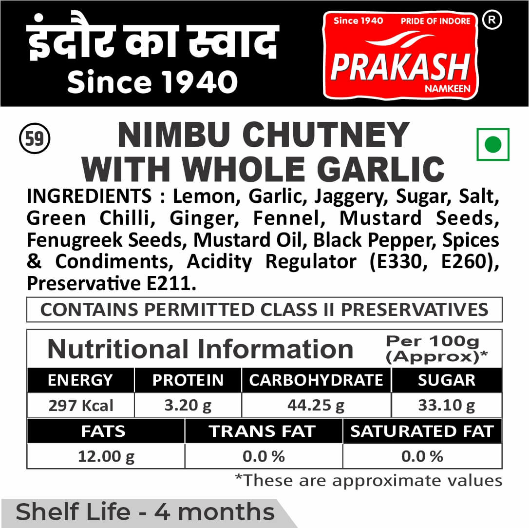 Nimbu Chutney with Whole Garlic
