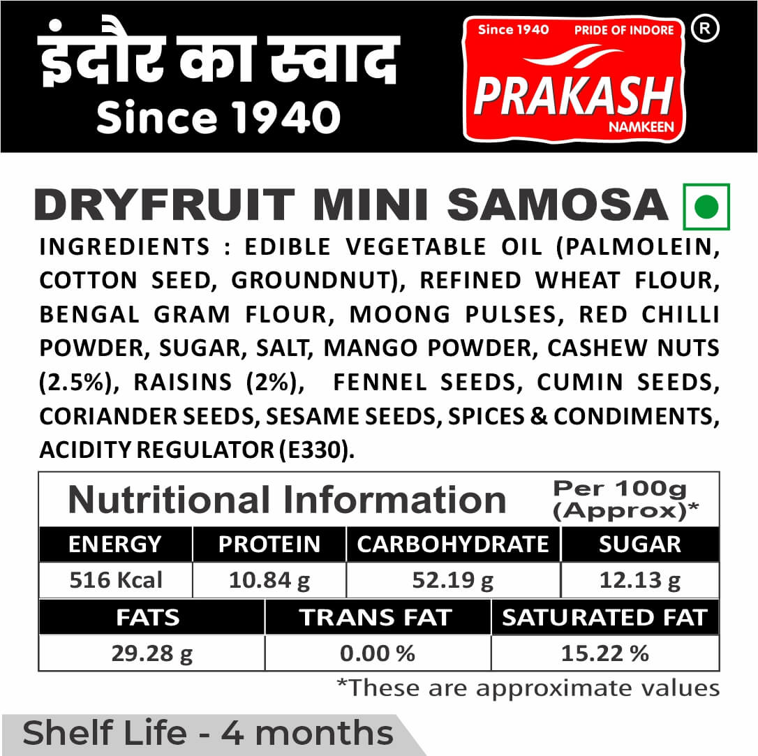 Dryfruit Mini Samosa - 250 Grams